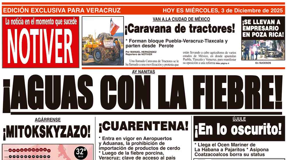 LA PORTADA - MIÉRCOLES 3 DE DICIEMBRE 2025