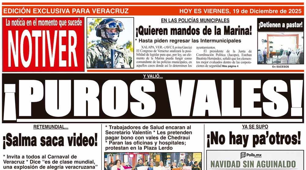 LA PORTADA - VIERNES 19 DE DICIEMBRE 2025