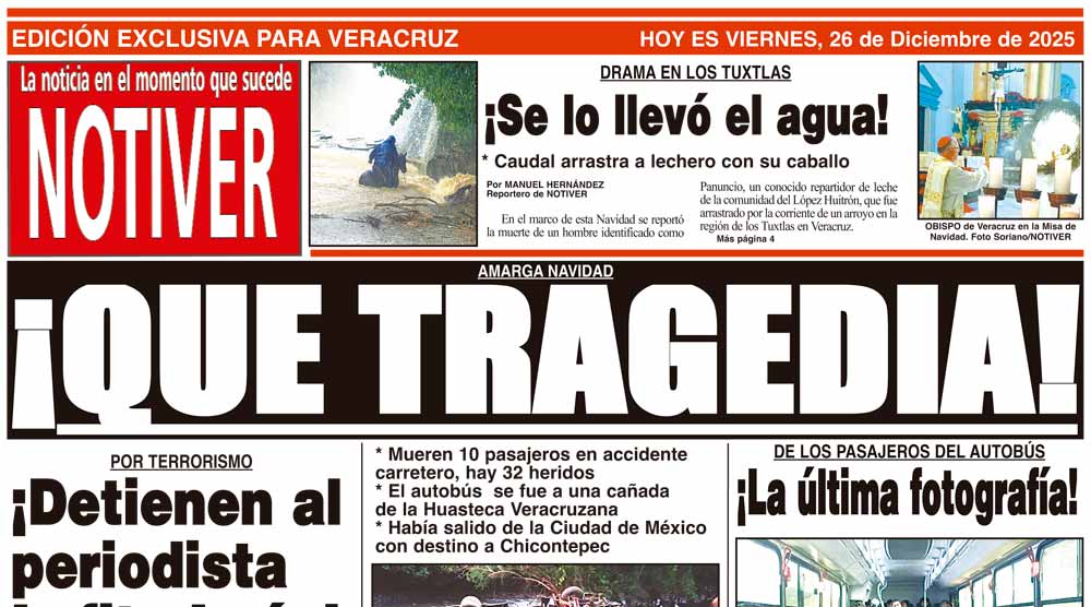 LA PORTADA - VIERNES 26 DE DICIEMBRE 2025