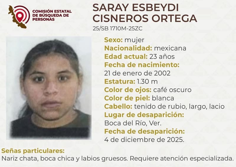 ¡DESAPARECIÓ MUCHACHA!