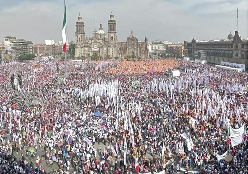 ¡ASISTEN 600 MIL MORENISTAS AL ZÓCALO A LOS FESTEJOS POR LOS 7 AÑOS DE LA 4T! - Y CONTADITOS