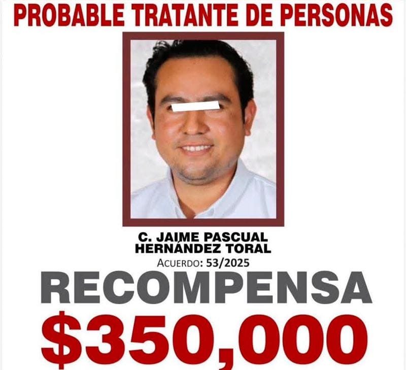 ¡RECOMPENSA DE 350 MIL PESOS PARA CAPTURAR A 'INFLUENCER' SECUESTRADOR!