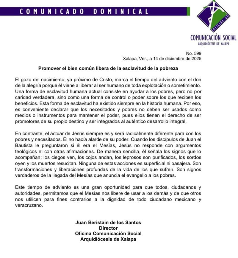 ¡NO USEN A LOS POBRES! - PIDE IGLESIA CATÓLICA