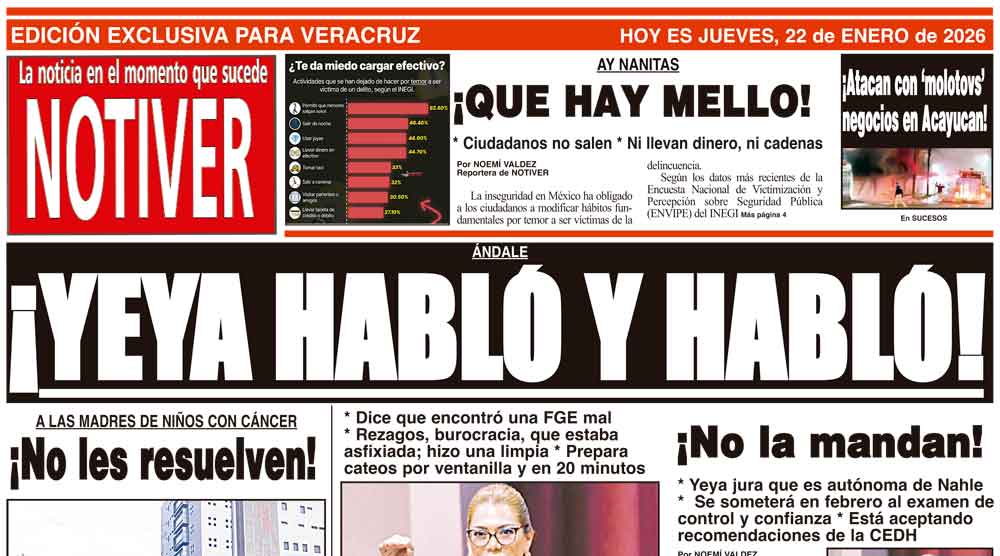 LA PORTADA - JUEVES 22 DE ENERO 2026
