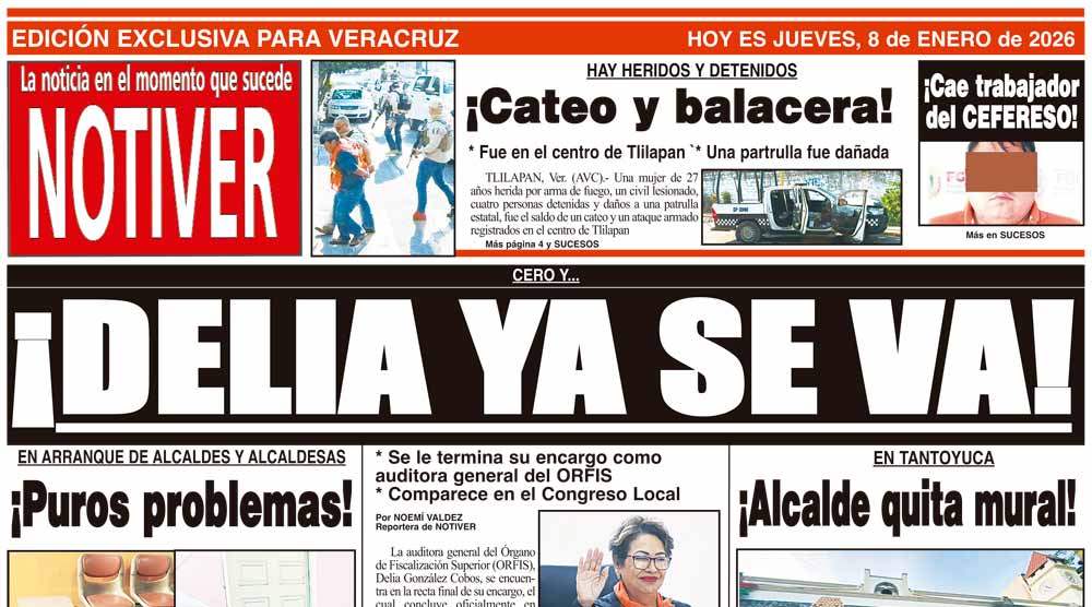 LA PORTADA - JUEVES 8 DE ENERO 2026