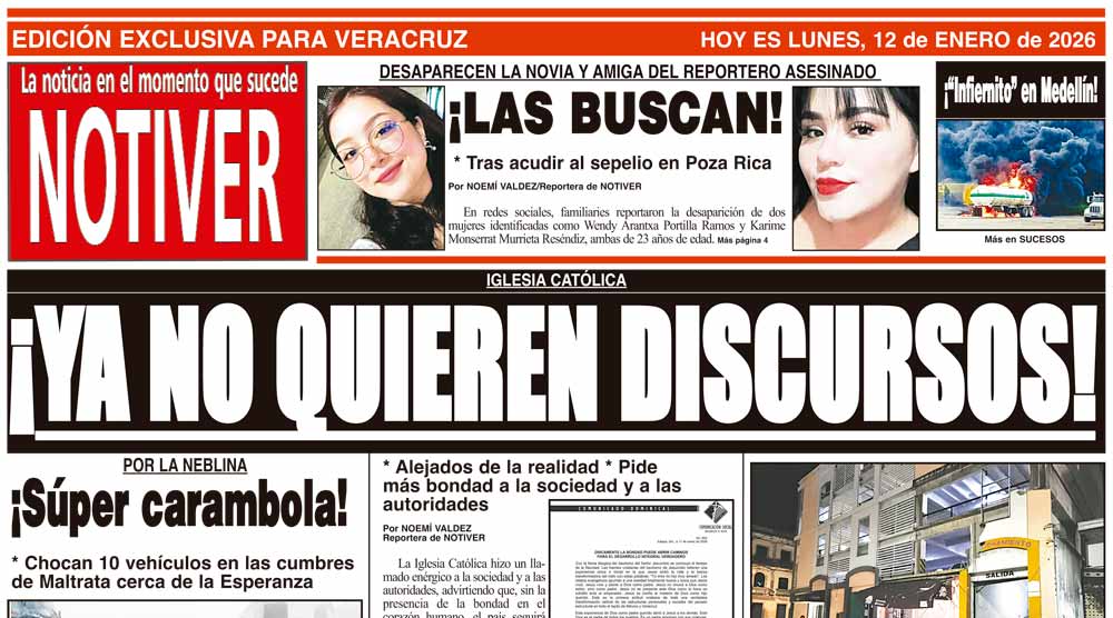 LA PORTADA - LUNES 12 DE ENERO 2026