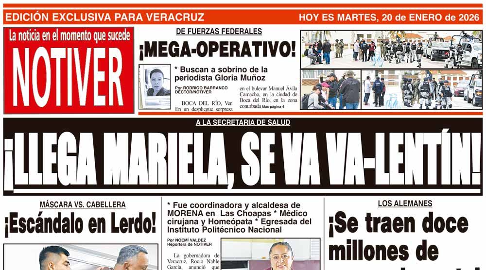 LA PORTADA - MARTES 20 DE ENERO 2026