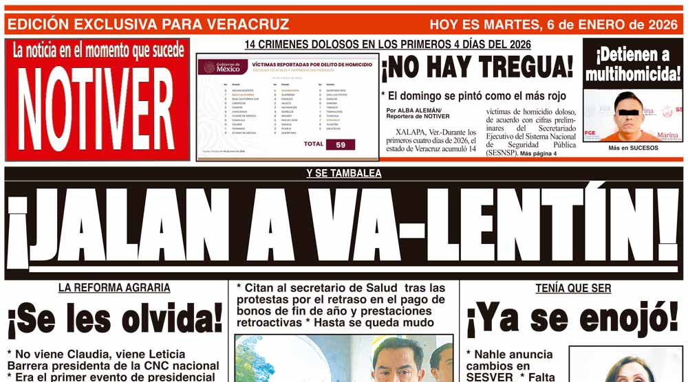 LA PORTADA - MARTES 6 DE ENERO 2026