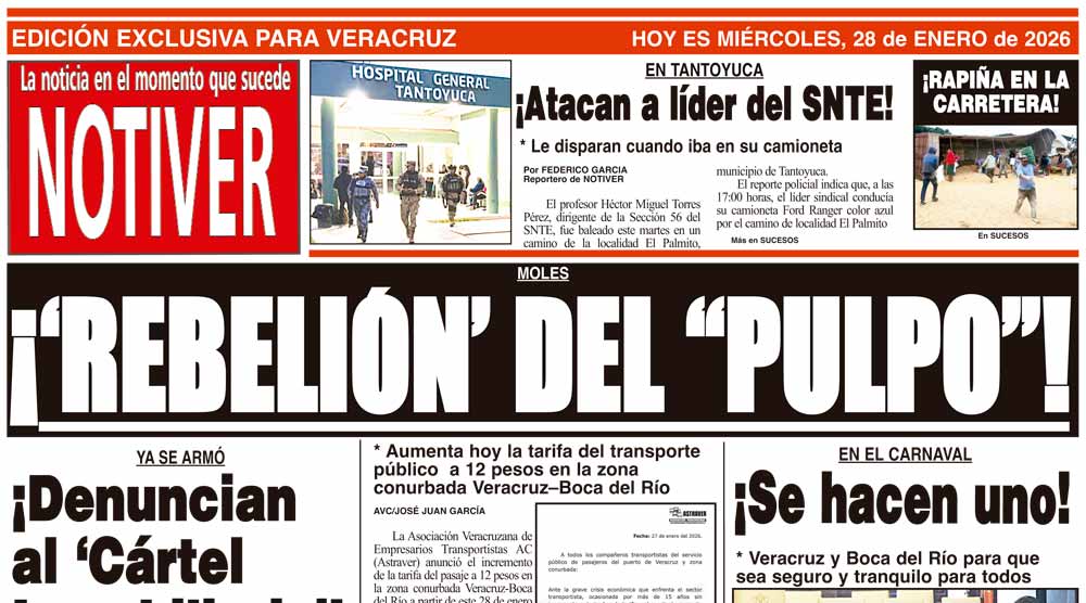 LA PORTADA - MIÉRCOLES 28 DE ENERO 2026