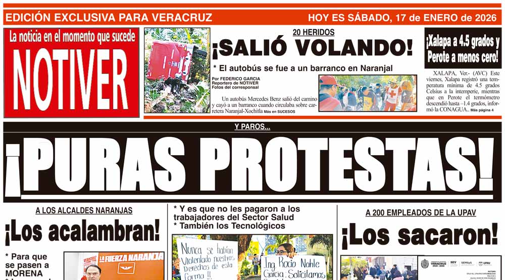 LA PORTADA - SÁBADO 17 DE ENERO 2026