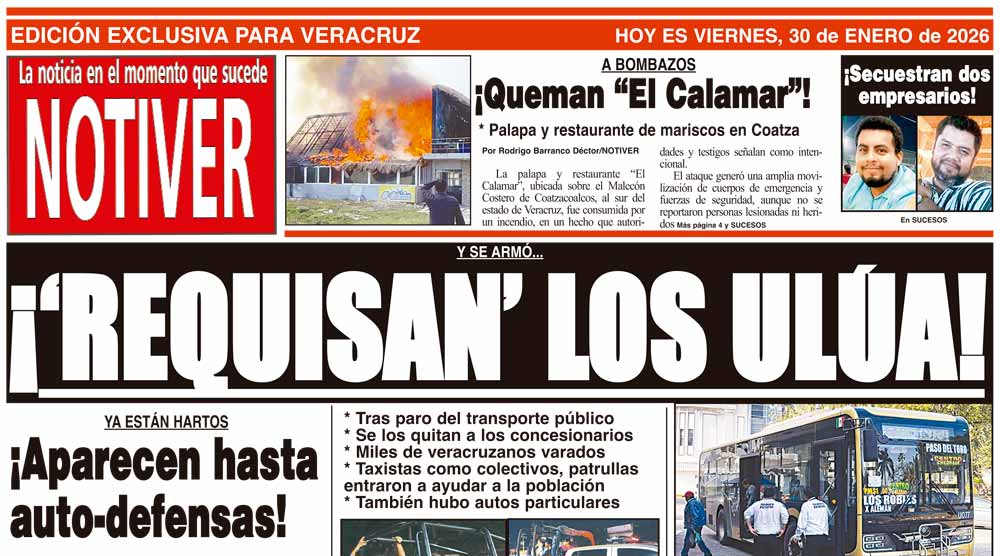LA PORTADA - VIERNES 30 DE ENERO 2026