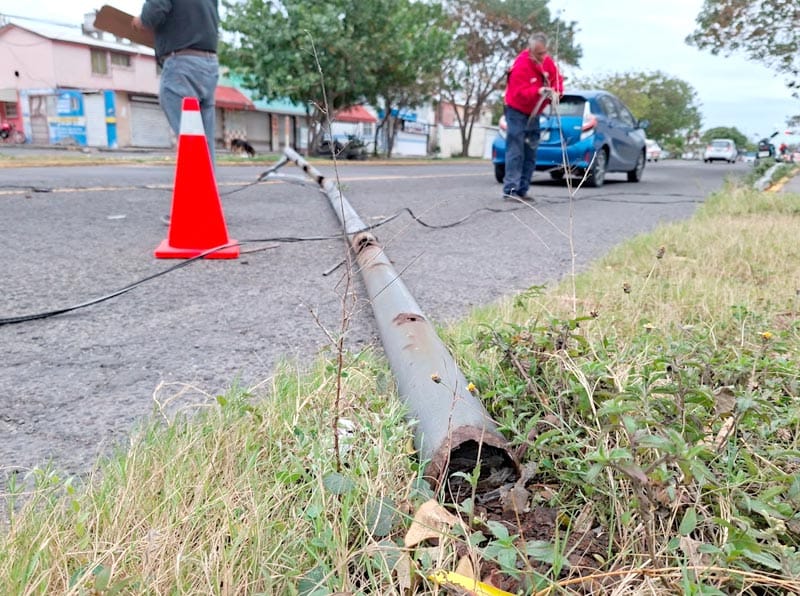 ¡LE CAYÓ UN POSTE POR EL NORTAZO!
