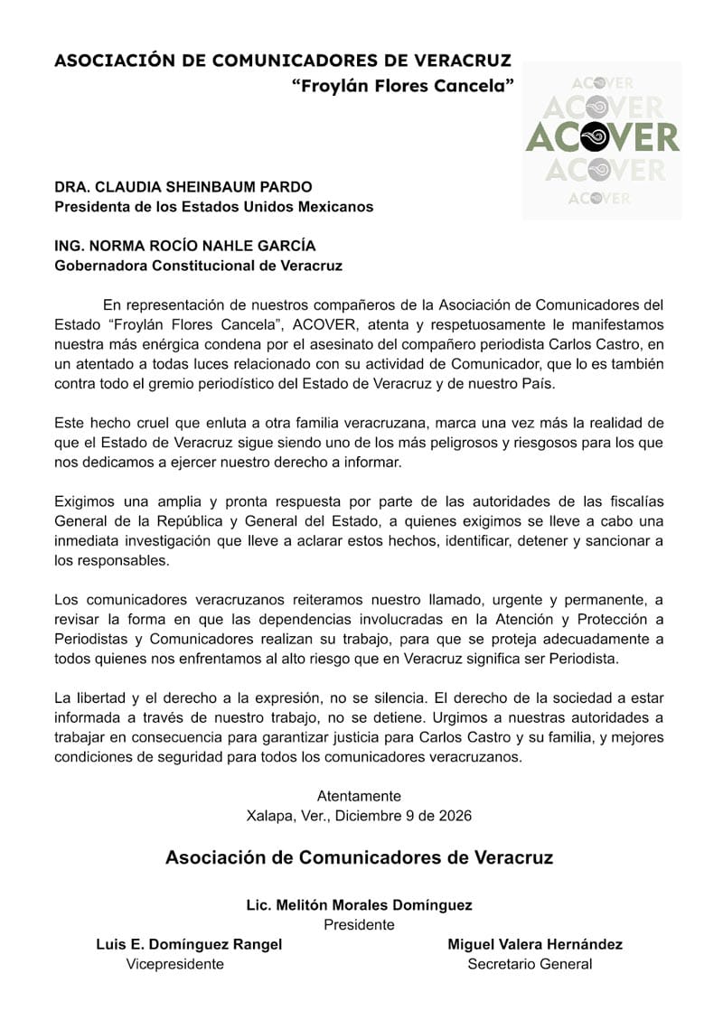 ¡EXIGEN JUSTICIA! - ORGANIZACIONES DE PERIODISTAS