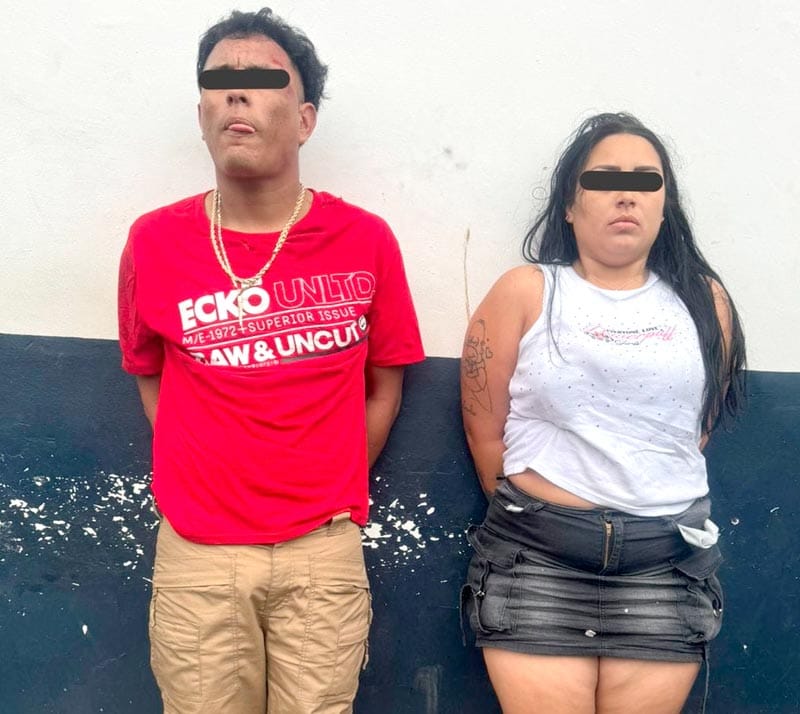 ¡DETIENEN A PAREJA POR ROBO CON VIOLENCIA!