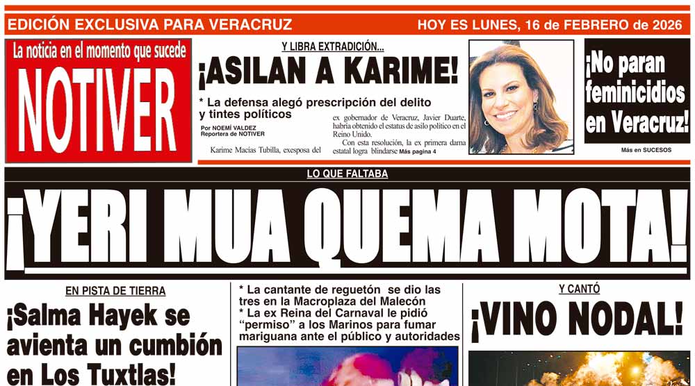 LA PORTADA - LUNES 16 DE FEBRERO 2026