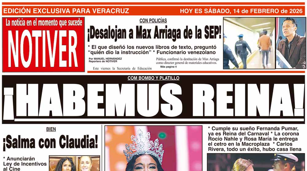 LA PORTADA - SÁBADO 14 DE FEBRERO 2026