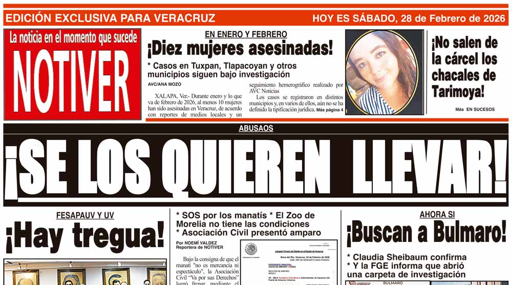 LA PORTADA - SÁBADO 28 DE FEBRERO 2026