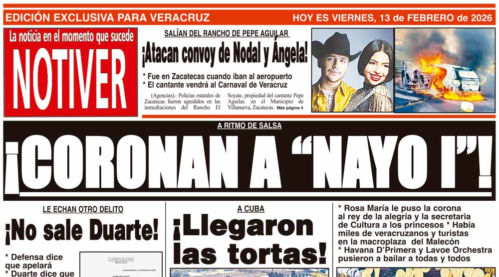 LA PORTADA - VIERNES 13 DE FEBRERO 2026