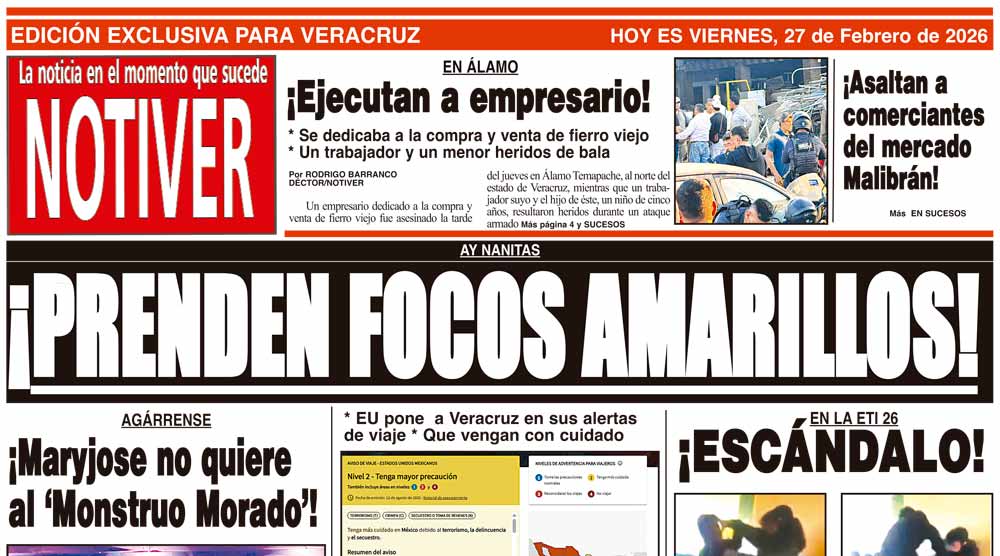 LA PORTADA - VIERNES 27 DE FEBRERO 2026