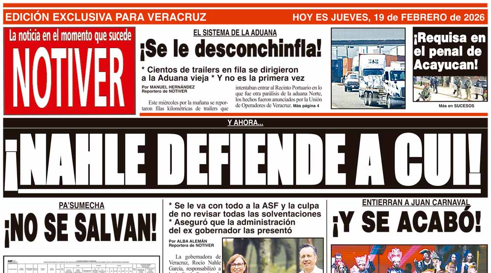 LA PORTADA - JUEVES 19 DE FEBRERO 2026