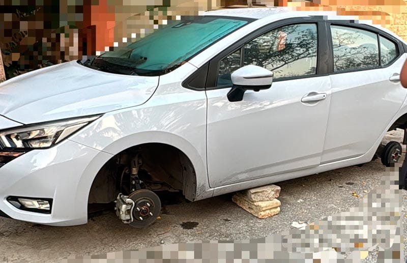 ¡NO PARAN LOS ROBOS DE RINES Y LLANTAS!