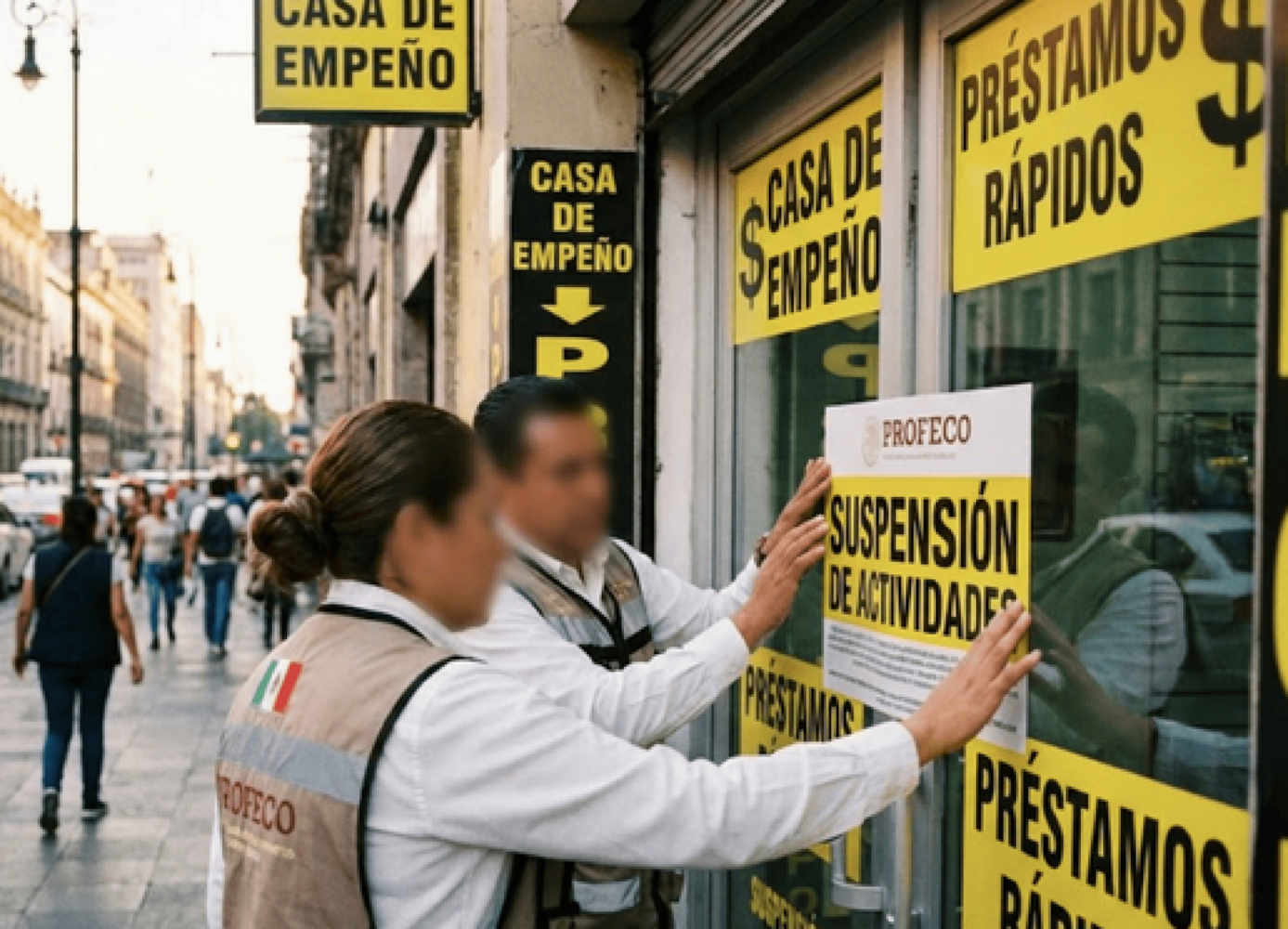 ¡LA PROFECO VA AHORA CONTRA LAS CASAS DE EMPEÑO Y COLOCA SELLOS DE SUSPENSIÓN!