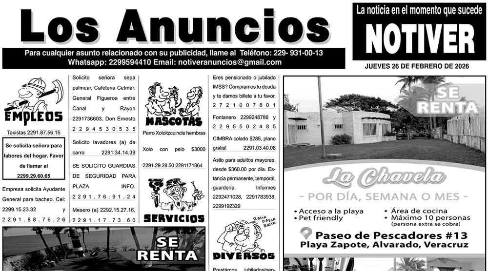 ...LOS ANUNCIOS, AVISOS Y DEMÁS! - JUEVES, 26 DE FEBRERO 2026