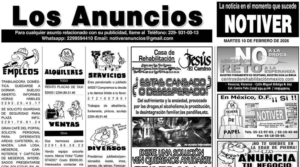 ...LOS ANUNCIOS, AVISOS Y DEMÁS! - MARTES, 10 DE FEBRERO 2026