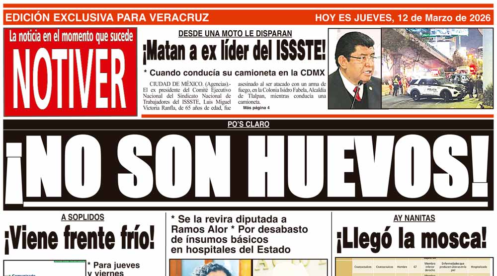 LA PORTADA - JUEVES 12 DE MARZO 2026
