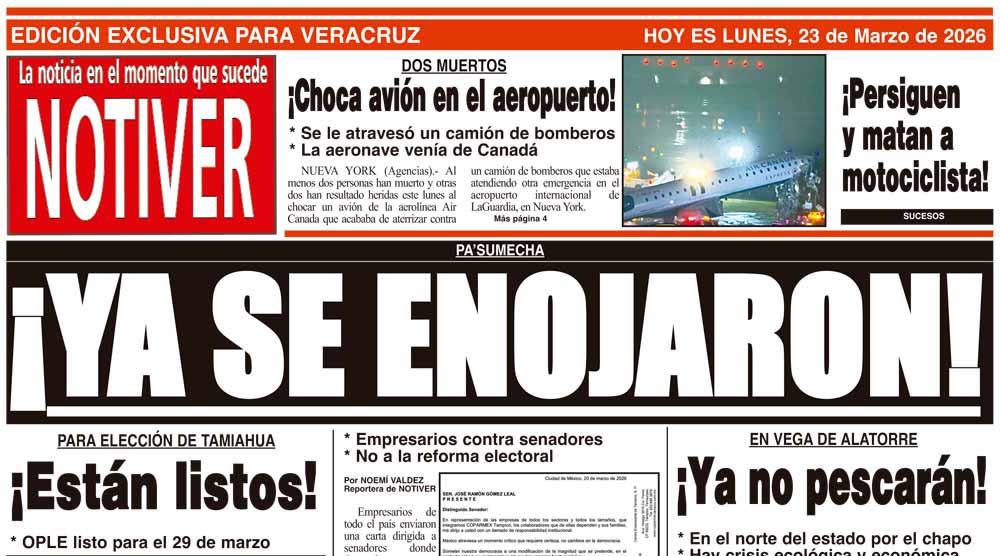 LA PORTADA - LUNES 23 DE MARZO 2026