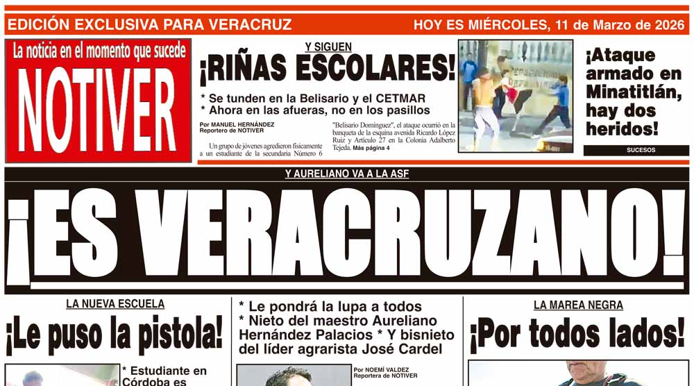 LA PORTADA - MIÉRCOLES 11 DE MARZO 2026