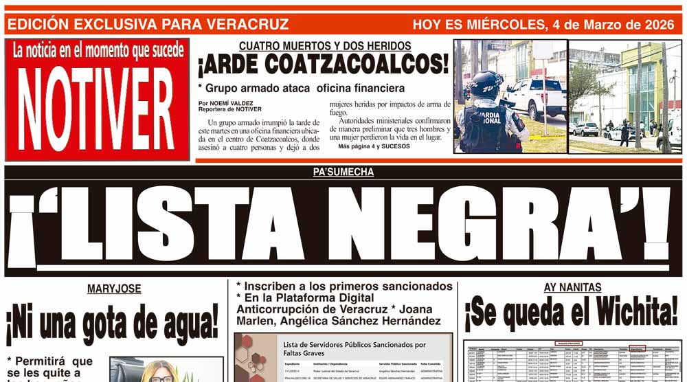 LA PORTADA - MIÉRCOLES 4 DE MARZO