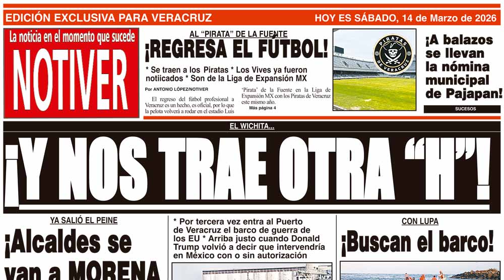 LA PORTADA - SÁBADO 14 DE MARZO 2026