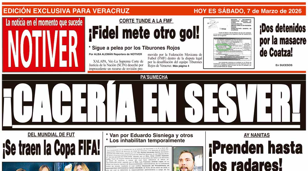 LA PORTADA - SÁBADO 7 DE MARZO 2026