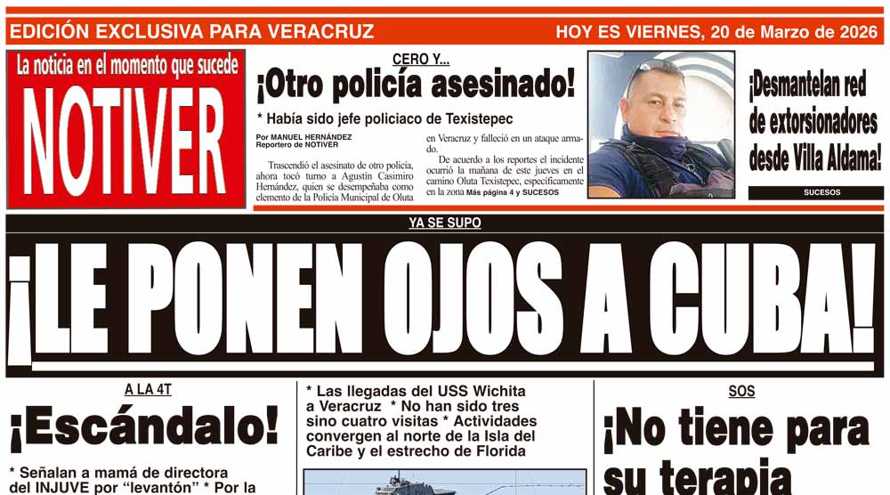 LA PORTADA - VIERNES 20 DE MARZO 2026