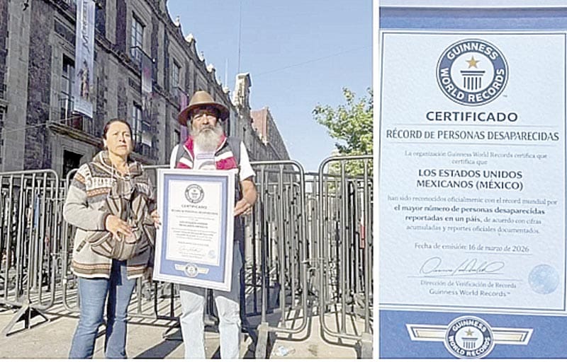 ¡LLEVAN A SHEINBAUM 'RÉCORD GUINNESS' DE DESAPARECIDOS!