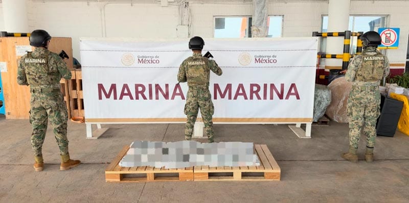 ¡MARINA Y LA FGR ENCUENTRAN EN CONTENEDOR CON CASI 200 KILOS DE ESTUPEFACIENTES!