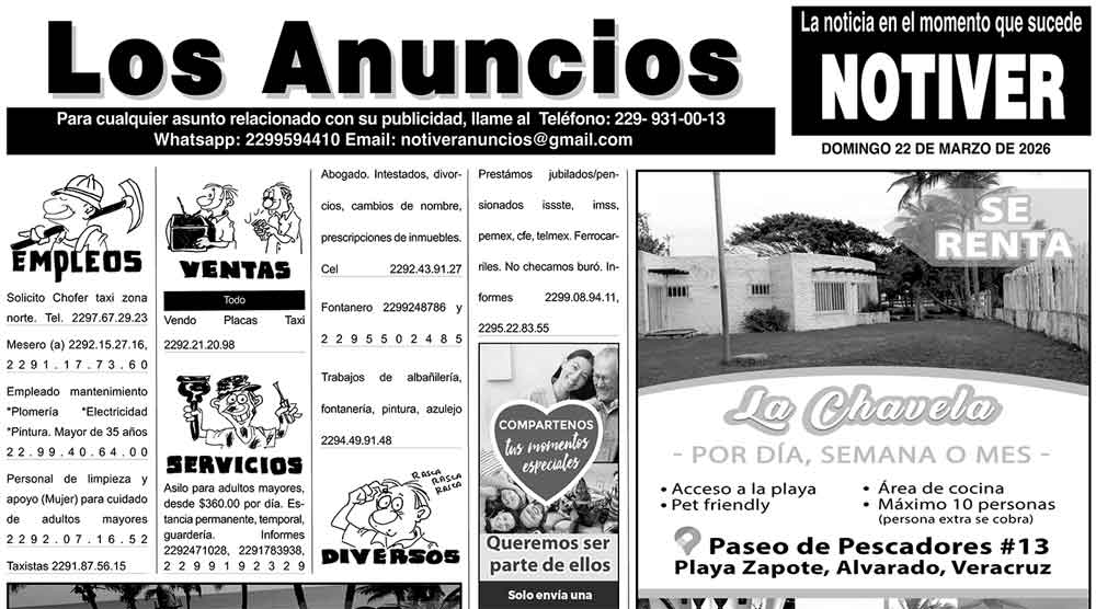 ...LOS ANUNCIOS, AVISOS Y DEMÁS! - DOMINGO, 22 DE MARZO 2026