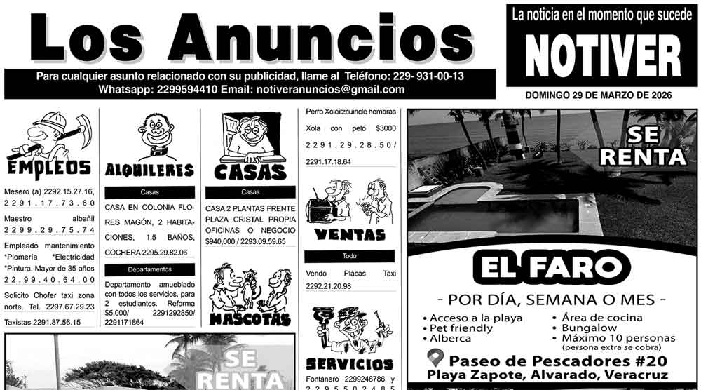 ...LOS ANUNCIOS, AVISOS Y DEMÁS! - DOMINGO, 29 DE MARZO 2026