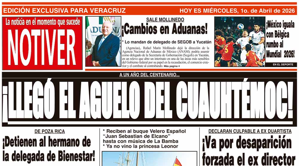 LA PORTADA - MIÉRCOLES 1 DE ABRIL 2026