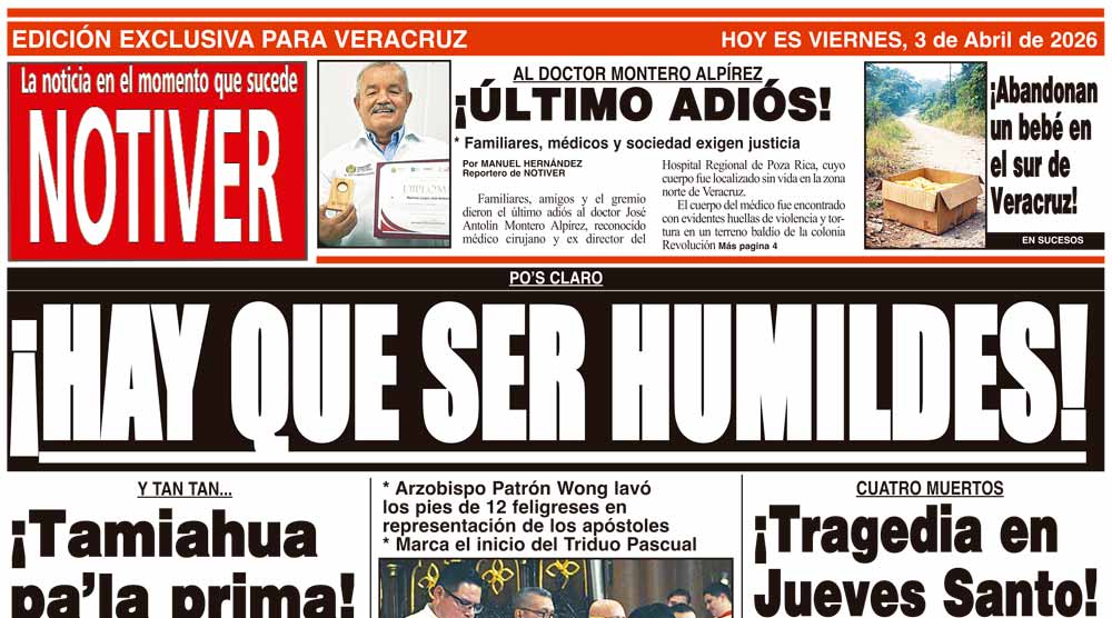 LA PORTADA - VIERNES 3 DE ABRIL 2026
