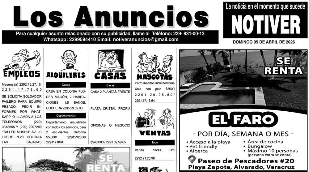...LOS ANUNCIOS, AVISOS Y DEMÁS! - DOMINGO, 5 DE ABRIL 2026