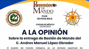 ¡SE “ROBARON” EL BASTÓN DE MANDO! -* Emblema que no debe politizarse, dicen