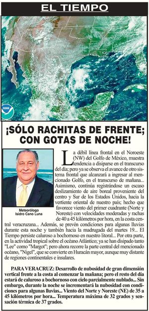 ¡SÓLO RACHITAS DE FRENTE; CON GOTAS DE NOCHE!