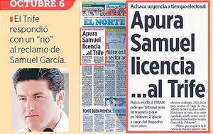 ¡DA REVÉS EL TRIFE A SAMUEL! -No podrá dejar el cargo para ir por la Presidencia en el 2024