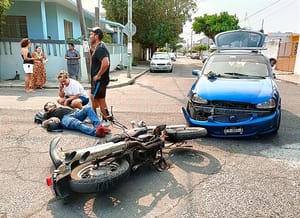 ¡MOTORIZADO HERIDO EN ENCONTRONAZO! - EN LA COLONIA NUEVA ERA