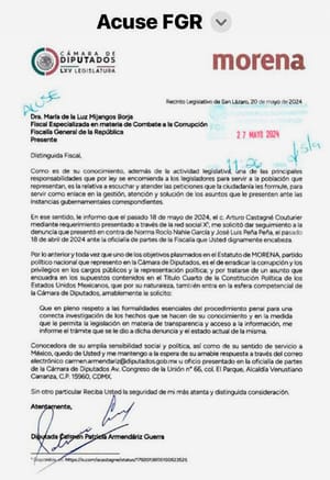 ¡LA DESCOBIJAN! - *PIDE A LA FGR INFORME SOBRE LAS DENUNCIAS DE CASTAGNÉ
