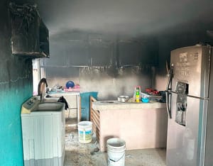 ¡RESCATAN A TRES PERRITAS Y SEIS CACHORRITOS DE CASA EN LLAMAS!