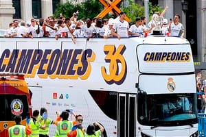 ¡REAL MADRID REALIZA FESTEJOS POR TÍTULO 36 DE LALIGA!