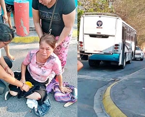 ¡SALE DISPARADA DEL AUTOBÚS! - *CURVA DE GEO LOS PINOS II